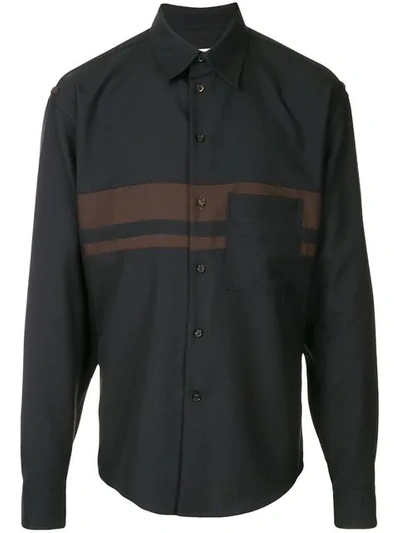Shop Marni Double Striped Shirt - Black