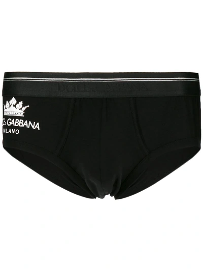 Shop Dolce & Gabbana Underwear Logo Brief - Black