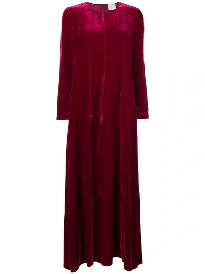 Shop Forte Forte Long-sleeve Long Dress - Pink In Pink & Purple