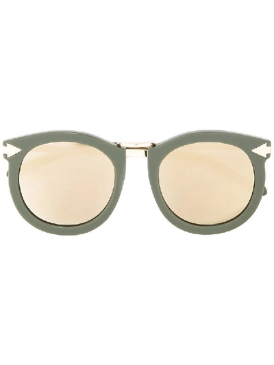 Shop Karen Walker Super Lunar Sunglasses In Grey