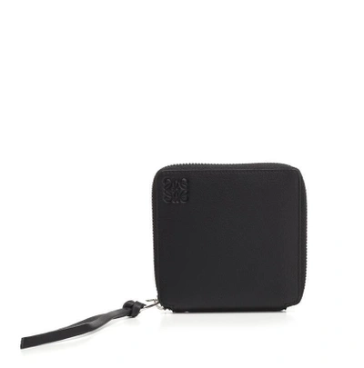 Shop Loewe Aquare Rainbow Zip Wallet In Black