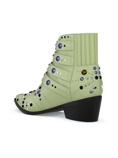 Shop Toga Customisable Aj006 Elvis Boots In Green