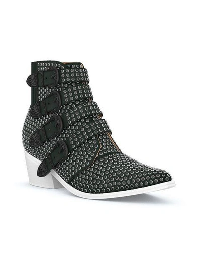 Shop Toga Customisable Aj006 Michael Boots In Green