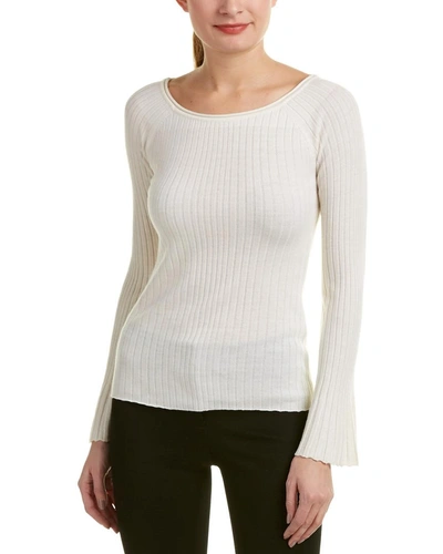 Shop Elie Tahari Wool Sweater In White