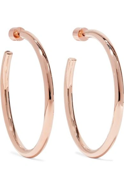 Shop Jennifer Fisher Baby Classic Rose Gold-plated Hoop Earrings