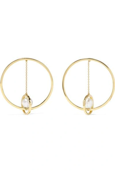 Shop Mateo 14-karat Gold Pearl Earrings