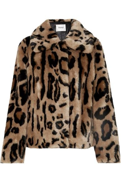 Shop Stand Studio Gilbertine Leopard-print Faux Fur Jacket