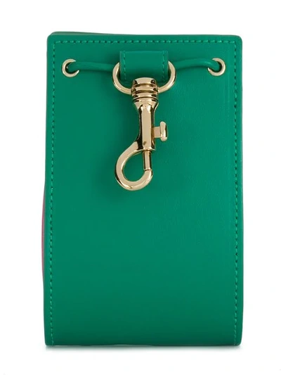 Shop Emilio Pucci Drawstring Box Wallet In Green