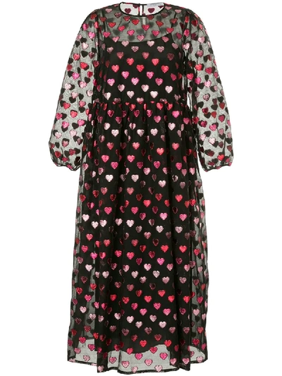 Shop Vivetta Heart Embroidered Flared Dress