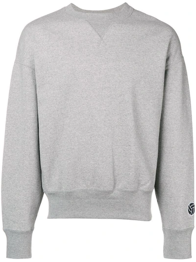Shop Gosha Rubchinskiy Logo Embroidered Sweater In Grey