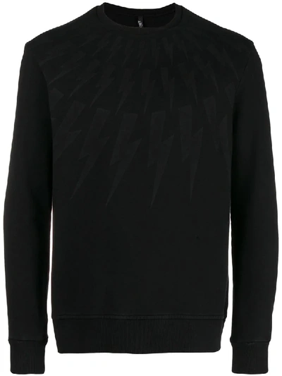 Shop Neil Barrett Lightning Bolt Print Sweatshirt