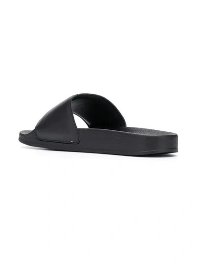 Shop Marcelo Burlon County Of Milan Cross Pool Slides In Black