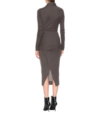 Shop Rick Owens Lilies Draped Knit Top In Brown