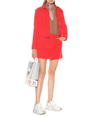 Shop Acne Studios Blå Konst Corduroy Jacket In Red