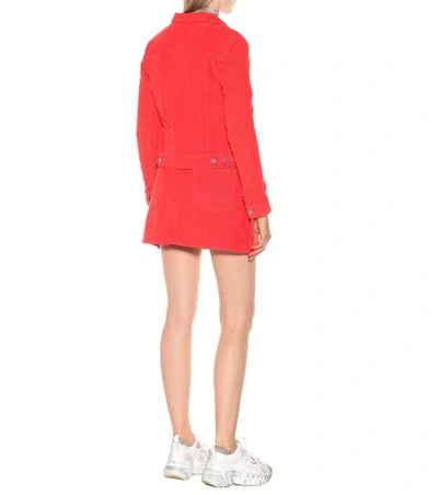 Shop Acne Studios Blå Konst Corduroy Jacket In Red