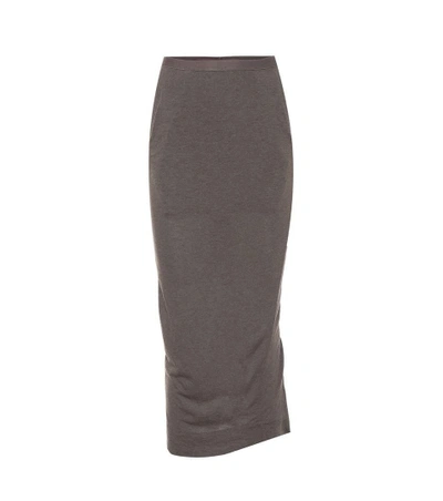 Shop Rick Owens Lilies Knit Tube Skirt In Grey