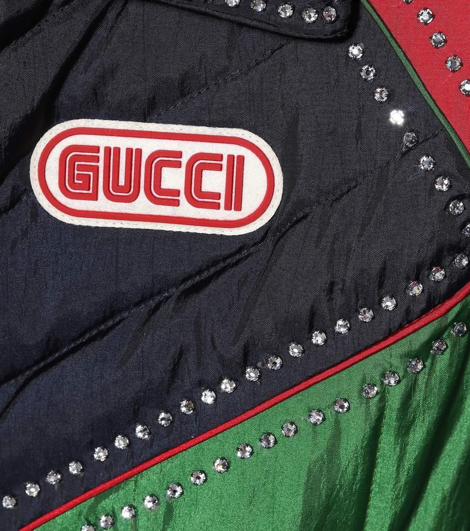 Gucci Nylon Ski Jacket W/ Crystals In 3339 Green Grass | ModeSens