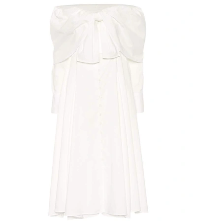 Shop Rosie Assoulin Stretch Cotton Dress In White