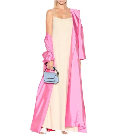 Shop Rosie Assoulin Silk Taffeta Coat In Pink