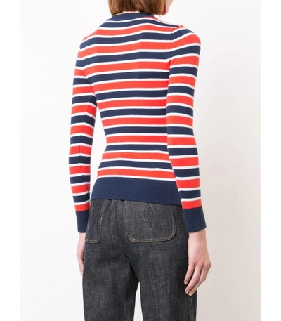 Shop Joostricot Navy/red Striped Sweater