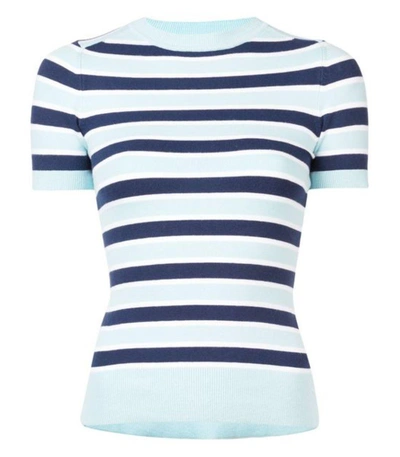Shop Joostricot Light Blue/navy Striped Tshirt