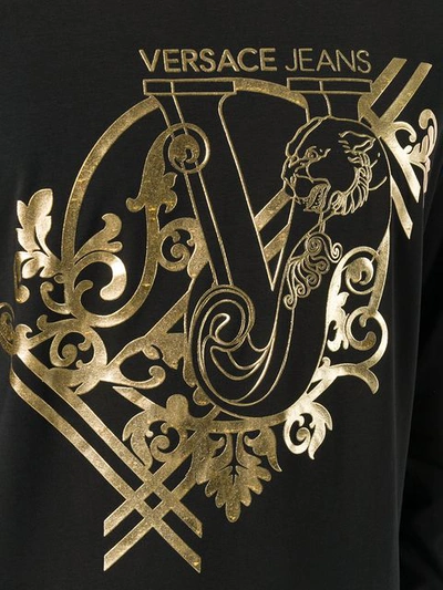 Shop Versace Jeans Baroque Print T-shirt - Black