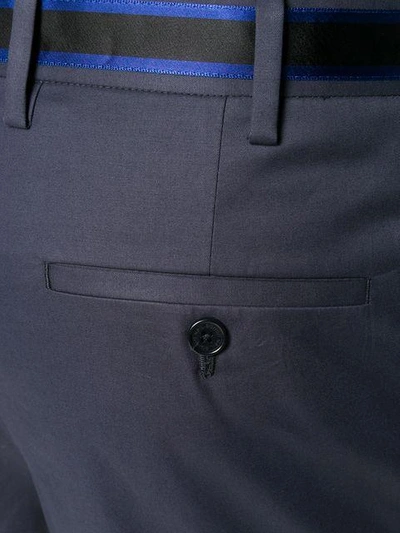 Shop Neil Barrett Slim Fit Tailored Trousers In Blue