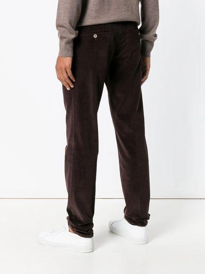 Shop Gta Straight Leg Corduroy Trousers - Brown