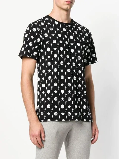 Shop Hydrogen Punk Pattern T-shirt - Black