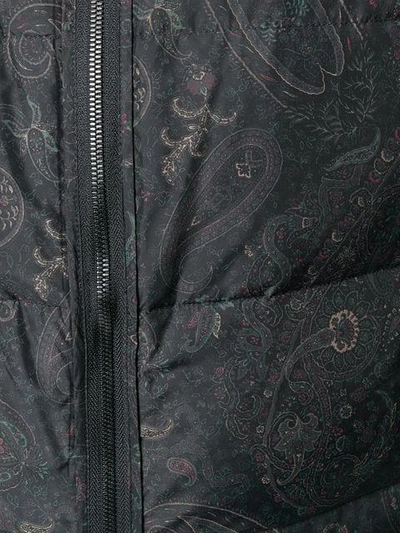 paisley print down gilet