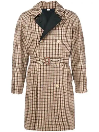 Shop Gucci Belted Trench Coat - Neutrals