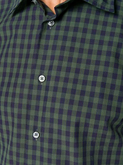 Shop Cenere Gb Checked Long Sleeved Shirt - Green