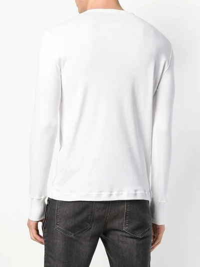 Shop Tom Ford Front Button T-shirt In White