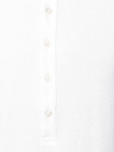 Shop Tom Ford Front Button T-shirt In White