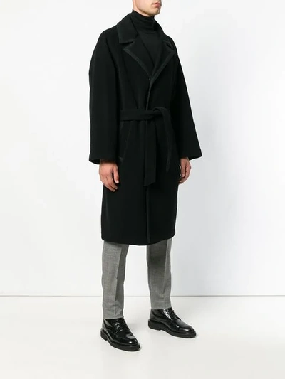 Shop Mackintosh Oversize Belted Coat - Black