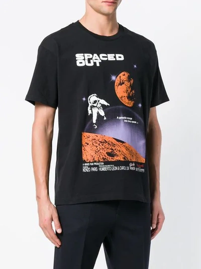 Shop Kenzo Spaced Out Print T-shirt - Black