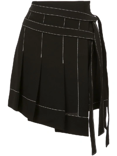 Shop Cinq À Sept Cinq A Sept Asymmetric Short Skirt - Black