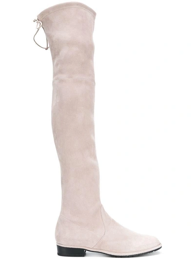 Shop Stuart Weitzman Lowland Boots - Neutrals