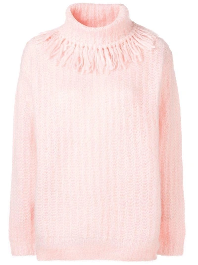 Shop Miu Miu Turtleneck Sweater - Pink