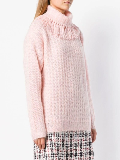 Shop Miu Miu Turtleneck Sweater - Pink