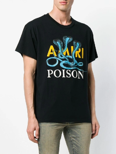 Amiri Snake Poison Printed Cotton T-shirt - Black | ModeSens