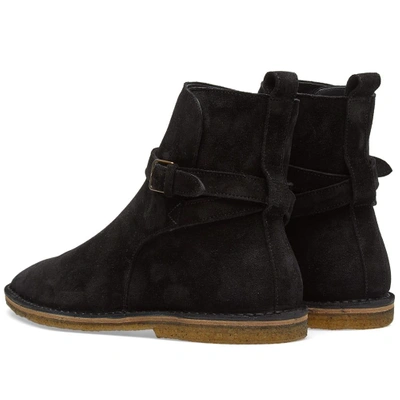 Shop Saint Laurent Nino Crepe Sole Suede Jodhpur Boot In Black