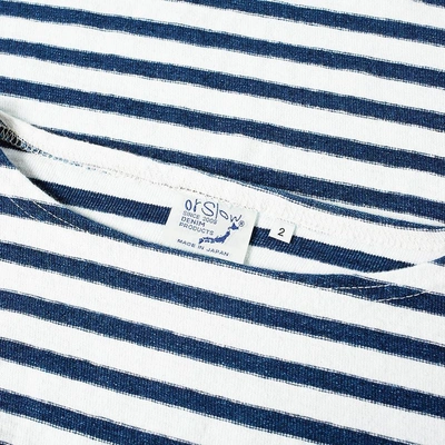 Shop Orslow Long Sleeve Stripe Tee In Blue