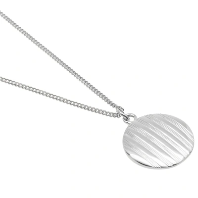 Shop Apc A.p.c. Stripe Pendant Necklace In Silver