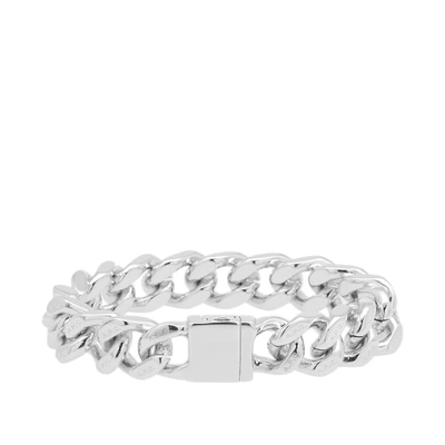 Shop Apc A.p.c. Heavy Engraving Bracelet In Silver