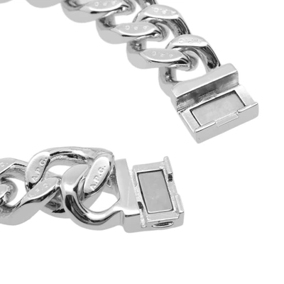 Shop Apc A.p.c. Heavy Engraving Bracelet In Silver