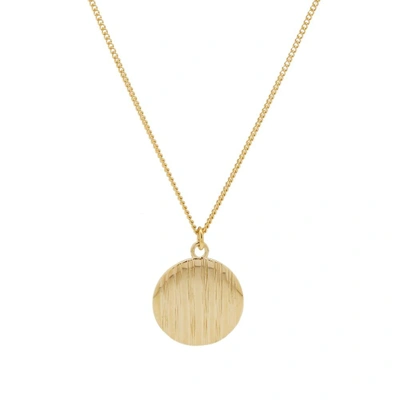 Shop Apc A.p.c. Stripe Pendant Necklace In Gold