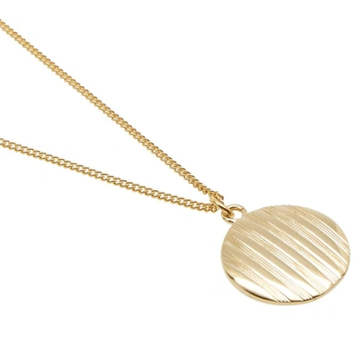 Shop Apc A.p.c. Stripe Pendant Necklace In Gold