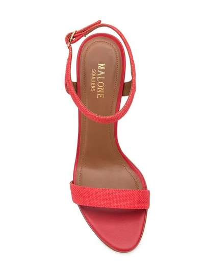 Shop Malone Souliers Ankle Strap Sandals In Red