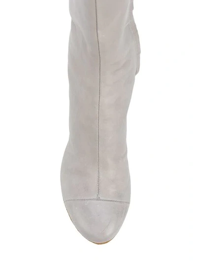 Shop Chalayan Platform Knee High Boots In Grey